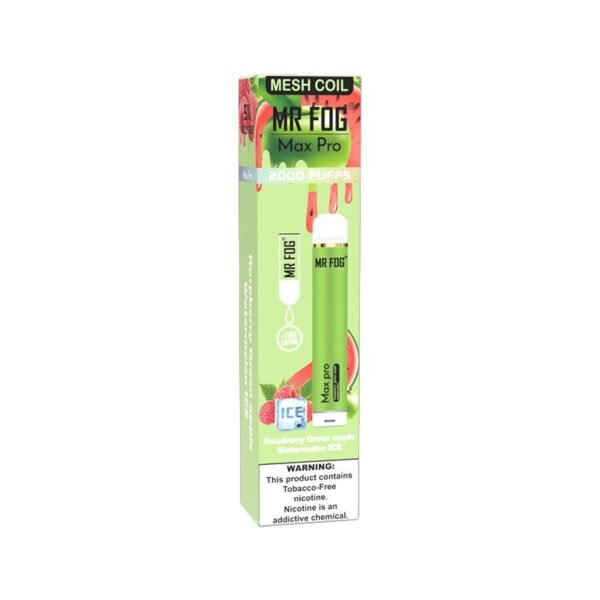 Raspberry Green Apple Watermelon On Ice - Mr Fog Max Pro 2000 Puffs