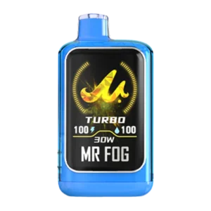 Apple Mr Fog Nova Blue Razz Zero Nicotine Steezy Edition Disposable Vape