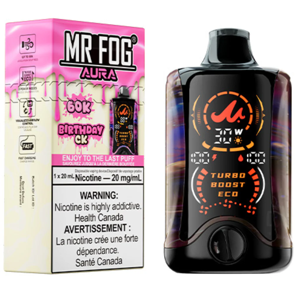 Mr Fog Aura Birthday Ck 60K Puffs Disposable Vape 1 Mr Fog Aura Birthday Ck