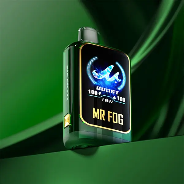 Sour Apple Ice Mr Fog Nova 36000 Puffs Disposable Vape(Turbo) - Zero Nicotine 1 Sour Apple Ice Mr Fog Nova 36000 Puffs Disposable Vape(Turbo) - Zero Nicotine