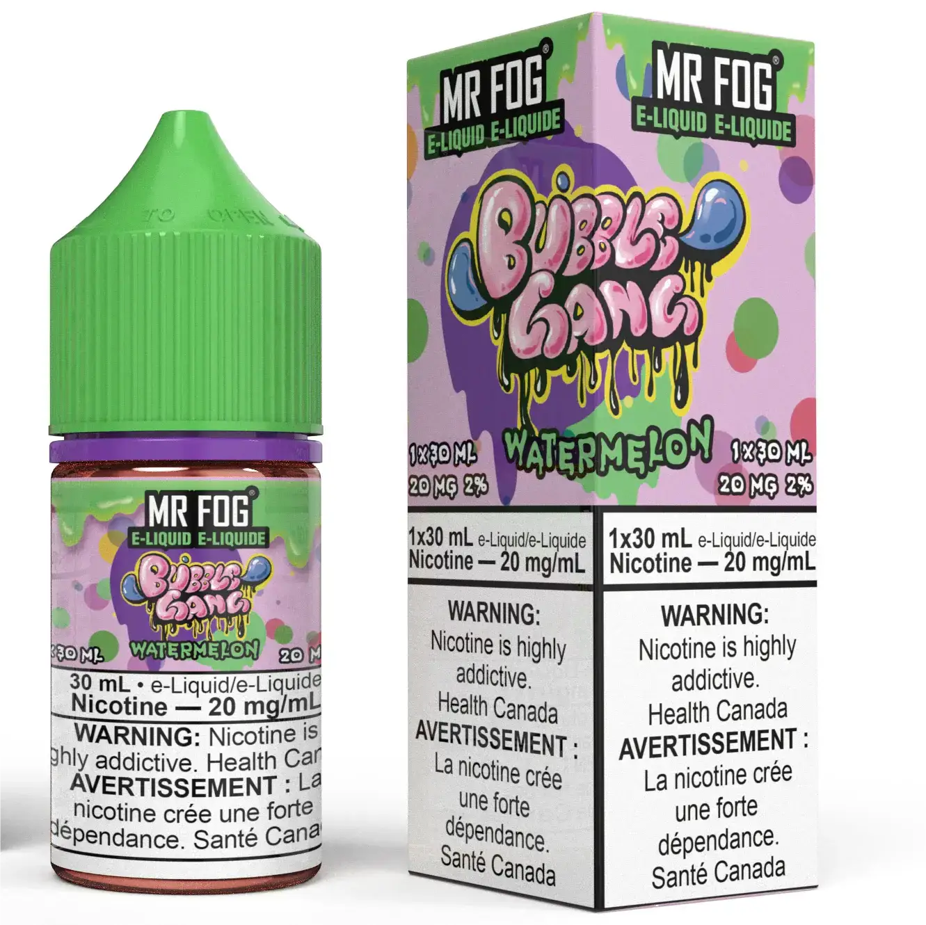Watermelon - Mr Fog Bubble Gang Salt E-Liquid - 30Ml 1 Watermelon - Mr Fog Bubble Gang Salt E-Liquid - 30Ml