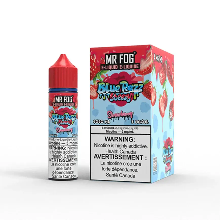Strawberry Mr Fog E-Liquid Blue Razz Steezy 1 Strawberry Mr Fog E-Liquid Blue Razz Steezy