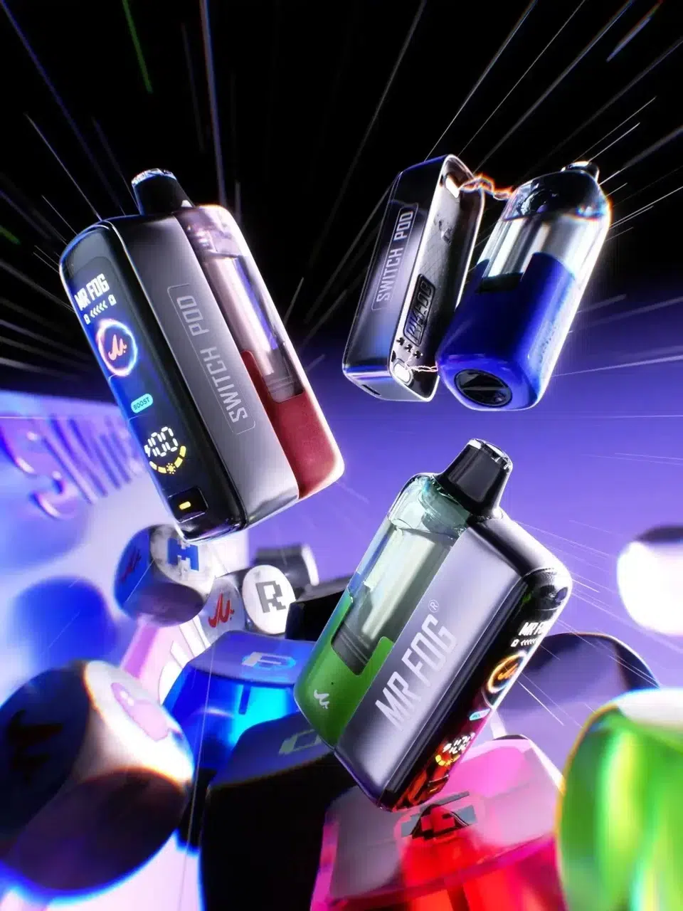 Blue Raspberry Mr Fog Switch Disposable Pods Splash Edition - 45K Puffs 1 Mr Fog Switch 45K Puffs